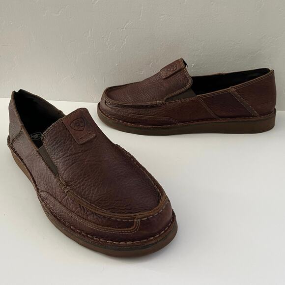 Ariat Men's Cruiser Rich Clay Shoes Leather Slip-On Minimalist Brown Size 10 - Picture 1 of 11